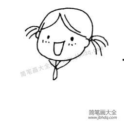 吃瓜的小女孩简易画法视频